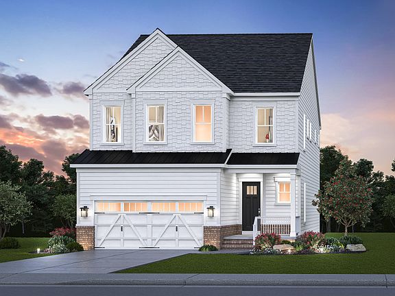 Wincrest Exterior Rendering - Elevation 2 at Mason Park in Fairfax, VA.