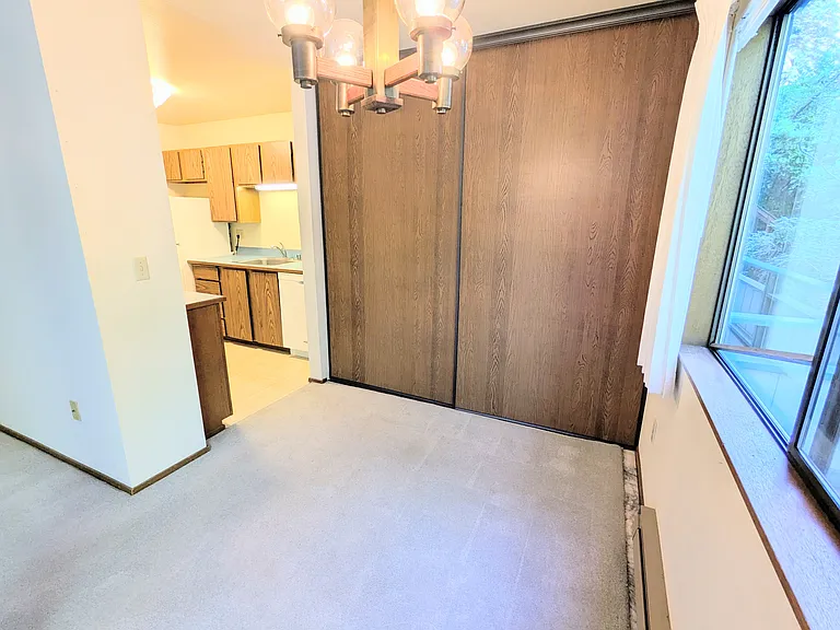 Dining area with huge pantry/storage closet