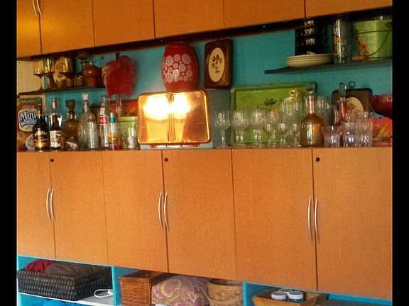 Dining room cabinets.