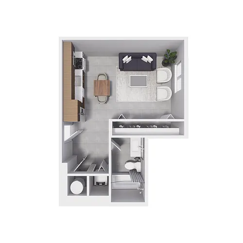 Floor plan 0x1 - 435sqft - S7