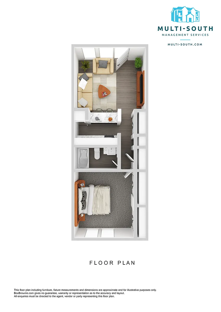 Floor plan 1 Bedroom/1 Bathroom