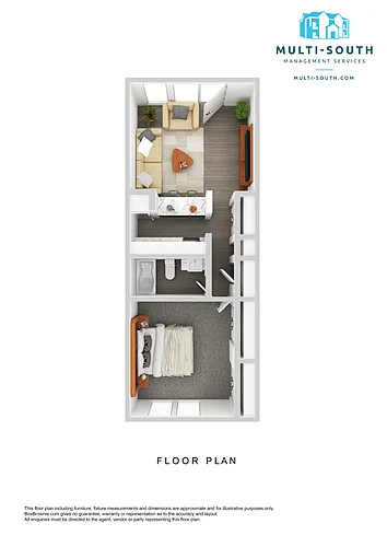 Floor plan 1 Bedroom/1 Bathroom