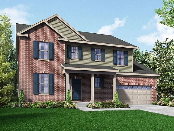 Williamsburg exterior elevation rendering Sheridan II Stonebridge in Hawthorn Woods IL by William Ry