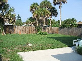 Fenced back yard