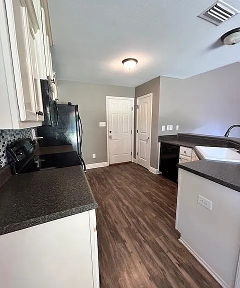Newly updated kitchen sink with cup rinser and backsplash