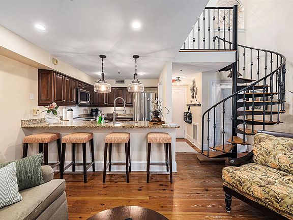 Bar stool seating for four