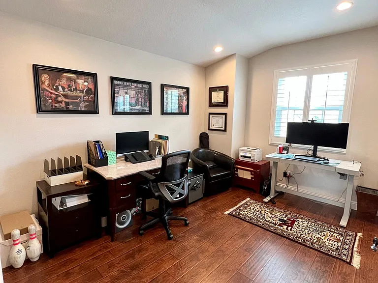 Bedroom/office. Not pictured are two other bedrooms.