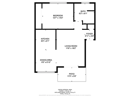 Floor plan 1 Bedroom