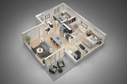 Floor plan Two Bedroom