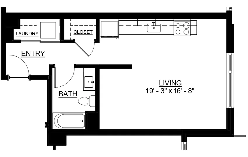 Floor plan Studio