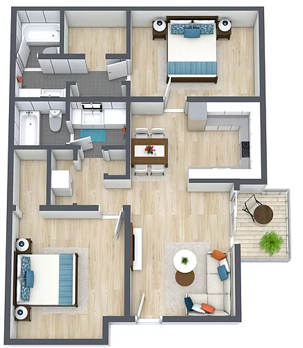 Floor plan 2BR - 2BTH