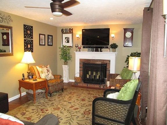 Wood burning fireplace