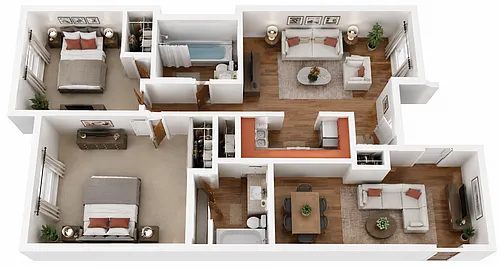 Floor plan 2x2Cl
