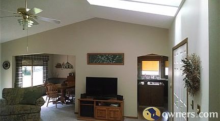Great room with skylights