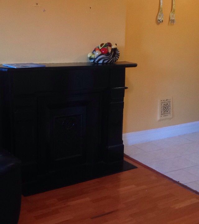 Living room fireplace