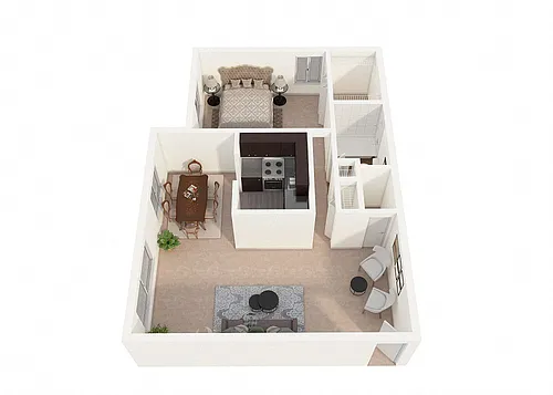 Floor plan One Bedroom Terrace
