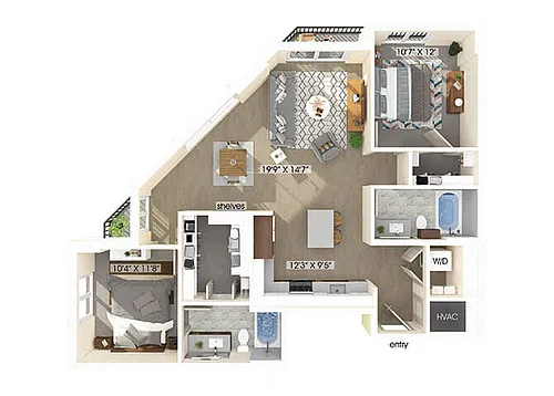 Floor plan B3