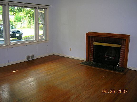 Wood burning fireplace