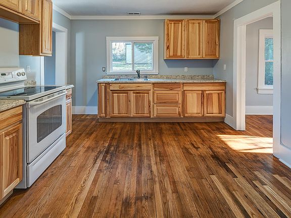 Kitchen - one bedroom is on the left and other is on the right