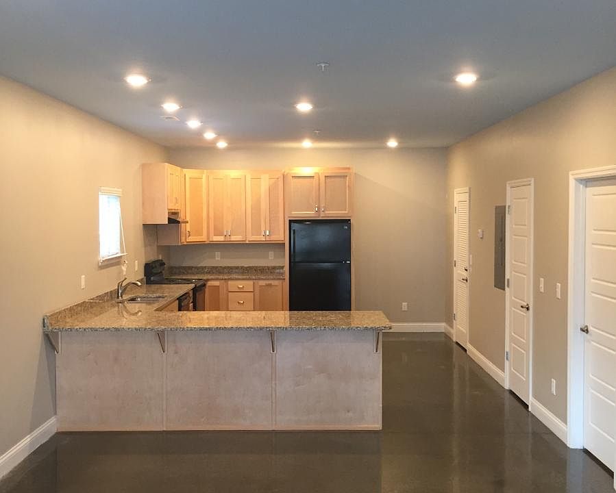 living room into kitchen