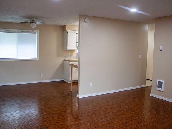 Breakfast nook and living room area