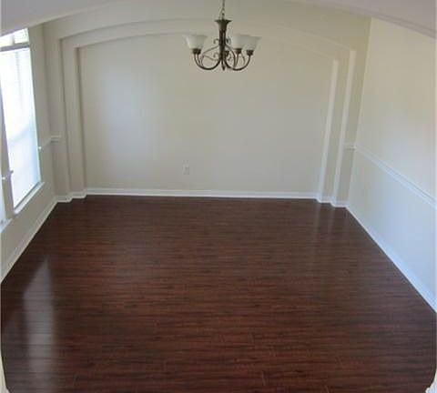 Dining with laminate wood floor