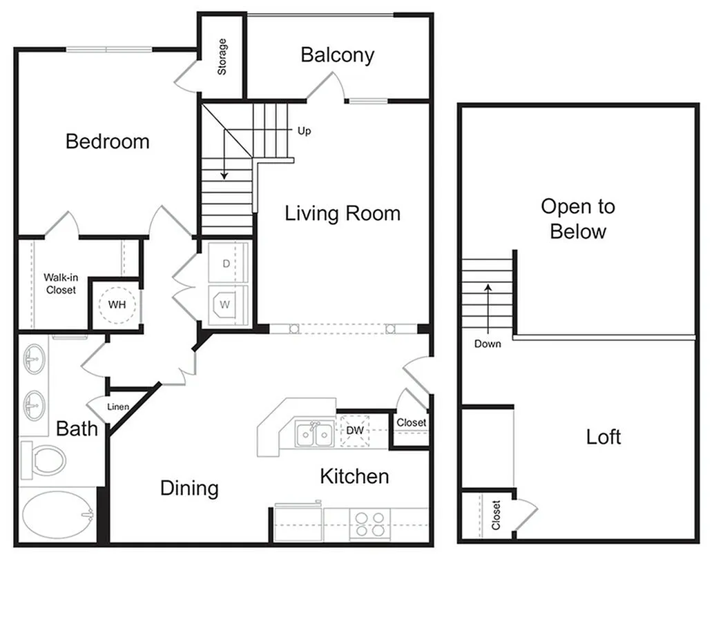 Floor plan The Piedmont Loft