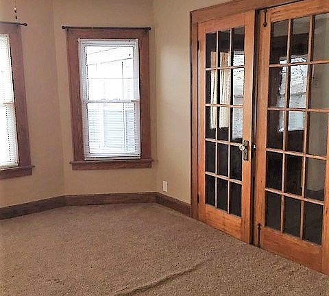 living room with french doors.
