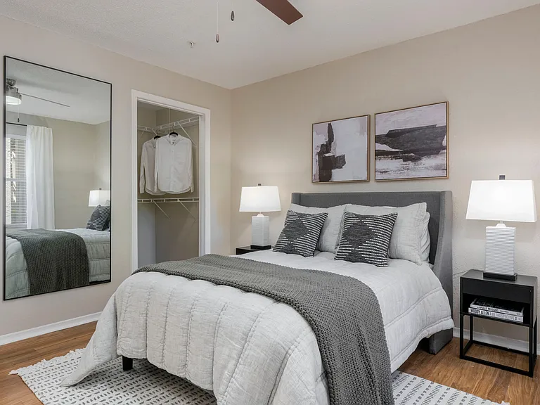 Enjoy large bedrooms with walk-in closets and en suite bathroom.