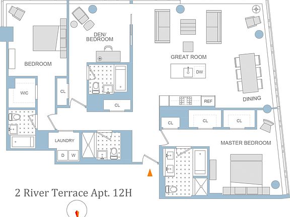 3rd image of 2 River Ter APT 12H