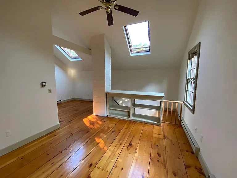 Bedroom looking towards staircase to living room