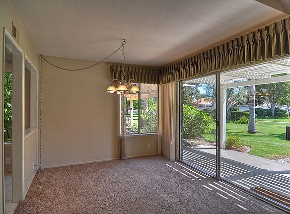 Bright open dining room.