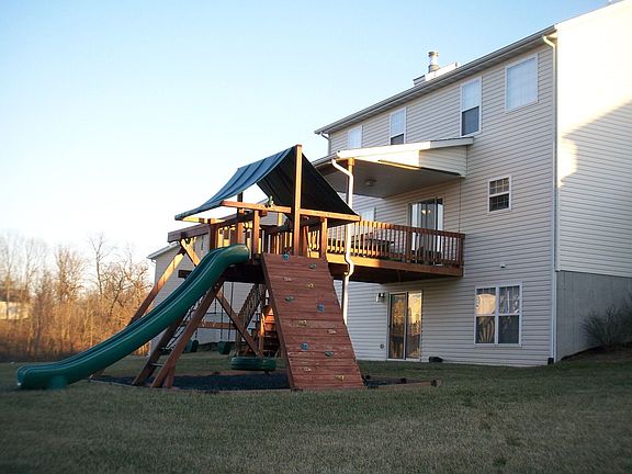 Great playset and backyard