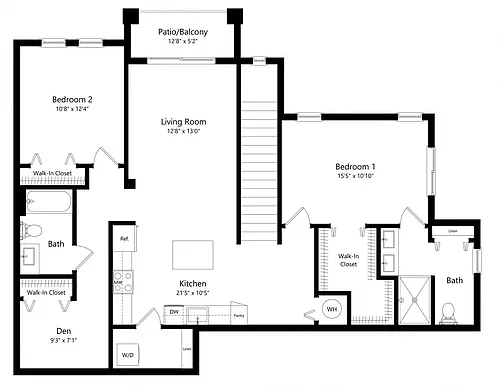 Floor plan B5 w/ Den & Garage