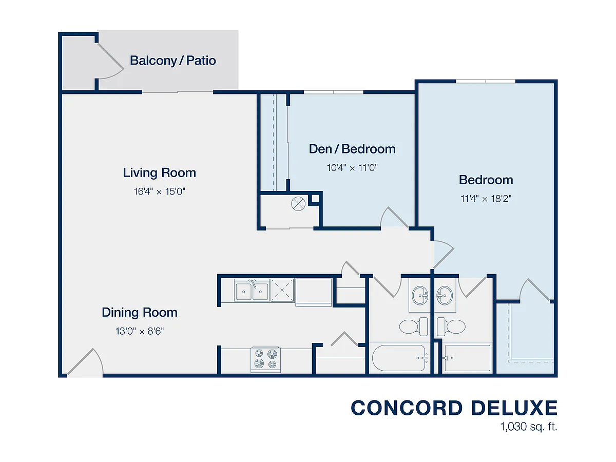 Floor plan 2BD, 2Bth