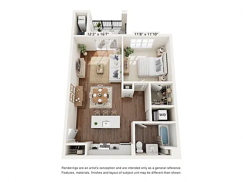 Floor plan One Bed A1