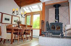 Dining room w/large windows