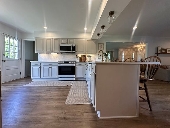 Newly remodeled kitchen with new appliances.