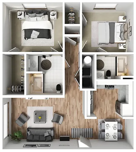 Floor plan 2 X 2 A