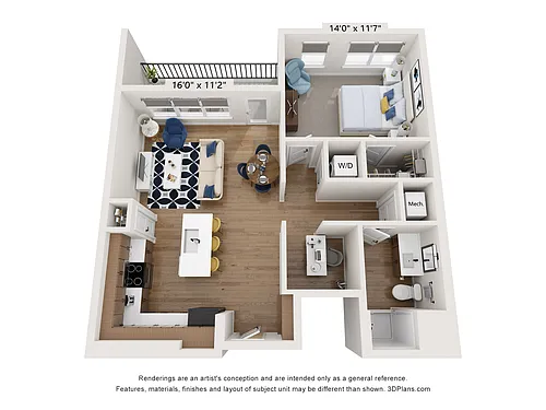 Floor plan A5 Cherry + Den