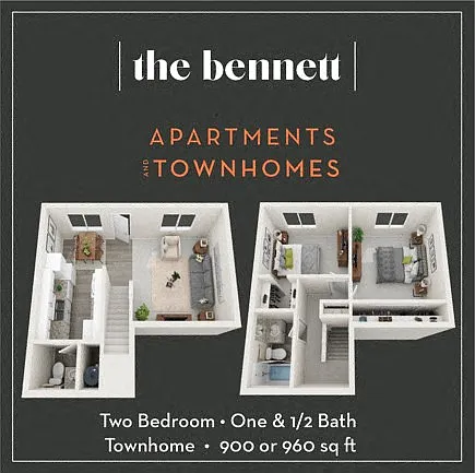 Floor plan 2Bed1.5Bath Townhome