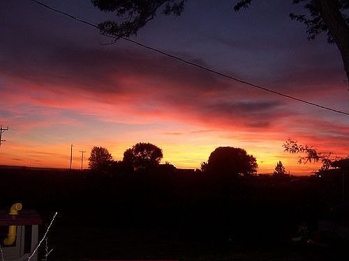 Sunset from the front yard