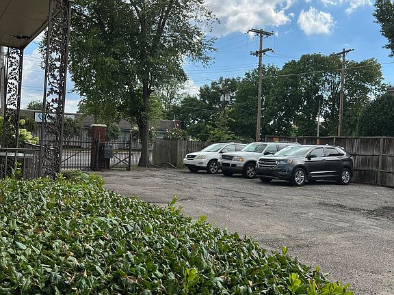 Gated Parking lot at back of building