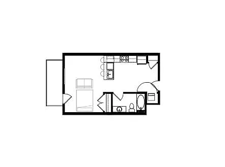 Floor plan 1X1 B