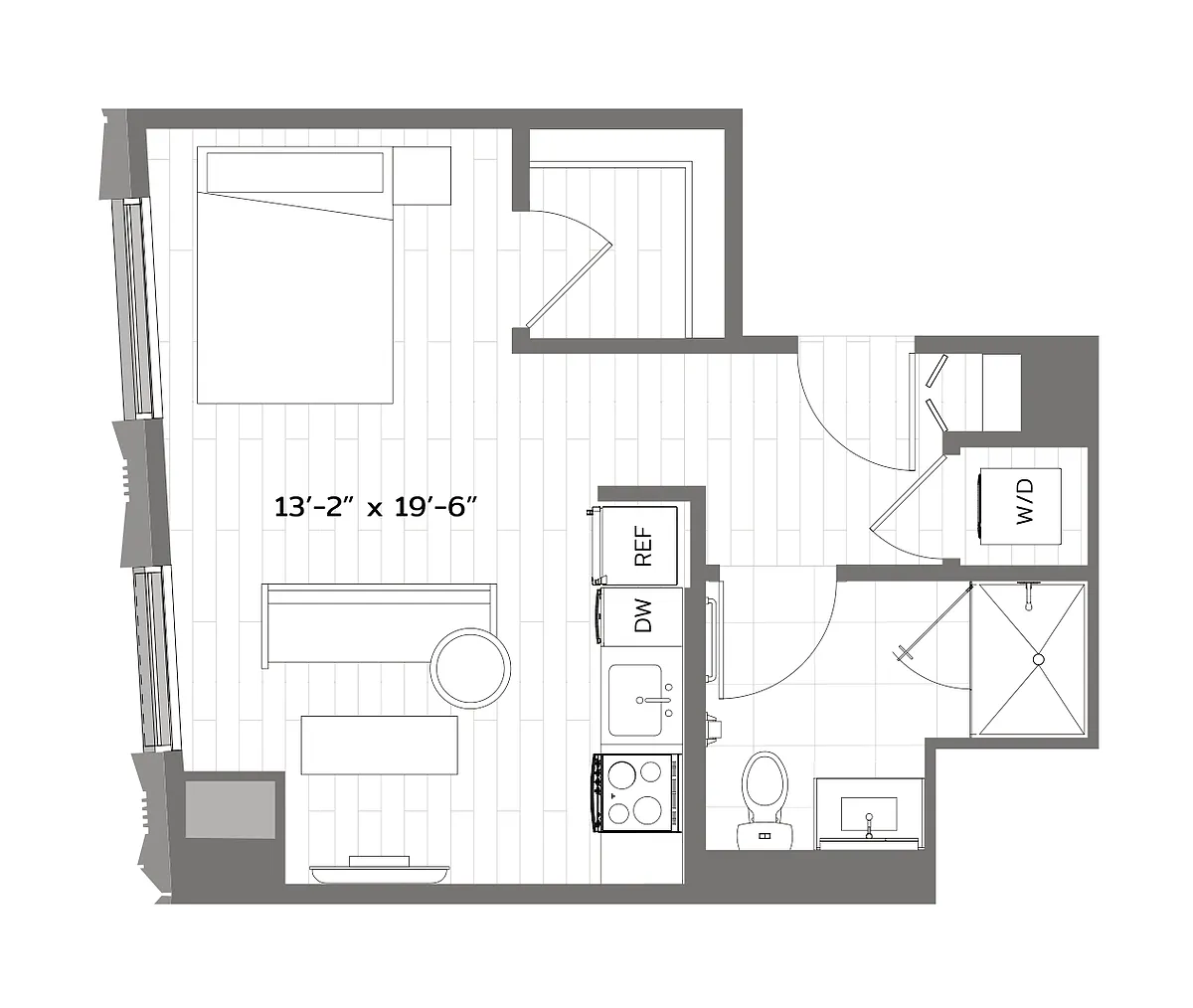 Floor plan Studio-T-S2