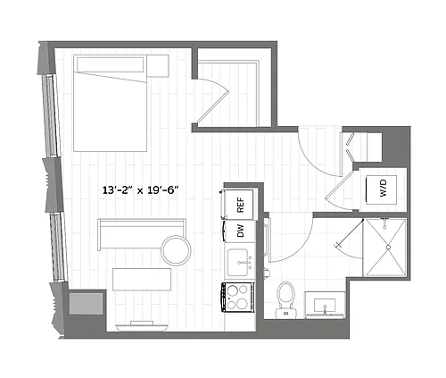 Floor plan Studio-T-S2