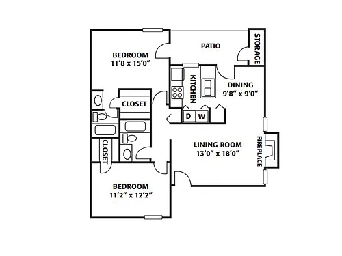 Floor plan 2X2