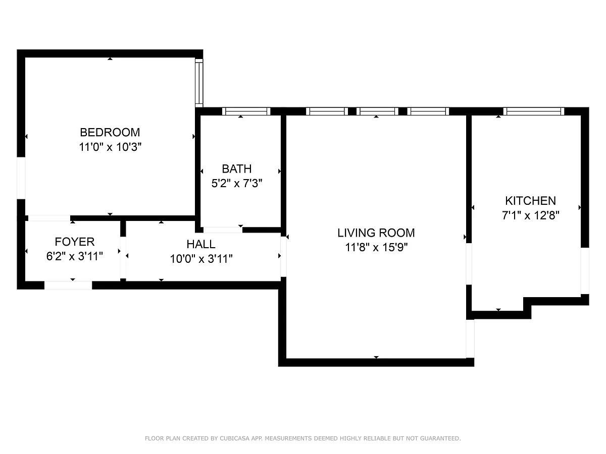 Floor plan Finch 1Bed