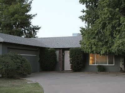 Front of home- garage is now painted