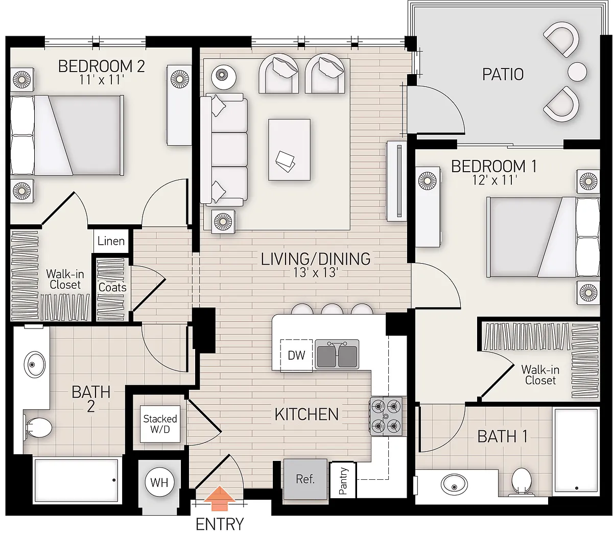 Floor plan River View II - Plan K
